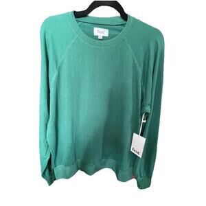 feat Unisex Raglan Crewneck Sweatshirt Green Size M
